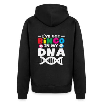 Bingo Lovers DNA Players - Veste à capuche bio Premium Unisexe - noir - Dos - Nico (187cm)