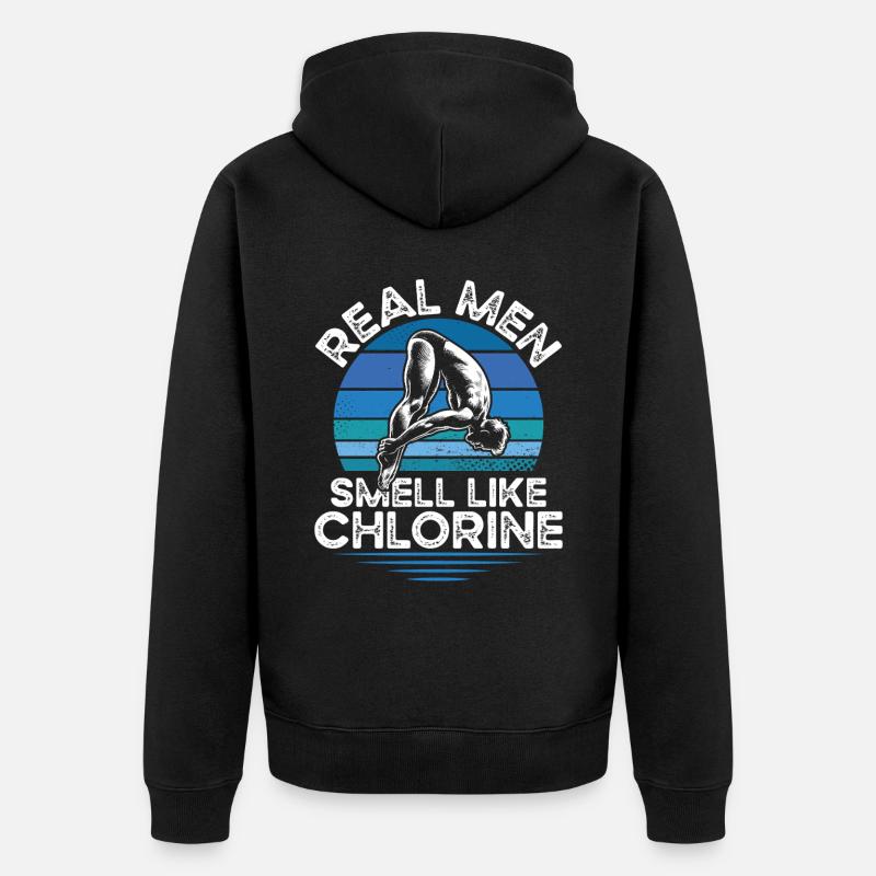 Tremplin Plongée Plongée Plongeurs - Veste à capuche bio Premium Unisexe - noir