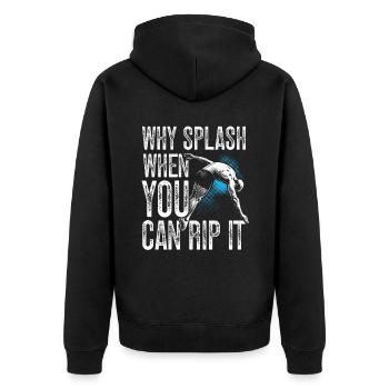 Springboard Diving Diving Diving Divers - Unisex Premium Organic Zip Hoodie - black - Back - Nico (187cm)