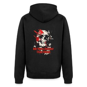Tattoo Studio Tattoo Artist Tattoo Ideas - Unisex Premium Organic Zip Hoodie - black - Back - Nico (187cm)