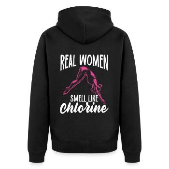 Springboard Diving Diving Diving Divers - Unisex Premium Organic Zip Hoodie - black - Back - Nico (187cm)