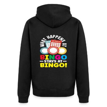 Bingo amusant pour les joueurs de bingo - Veste à capuche bio Premium Unisexe - noir - Dos - Nico (187cm)