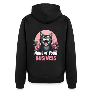 Ne vous regardez pas - Veste à capuche bio Premium Unisexe - noir - Dos - Nico (187cm)