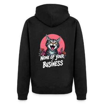 Ne vous regardez pas - Veste à capuche bio Premium Unisexe - noir - Dos - Nico (187cm)