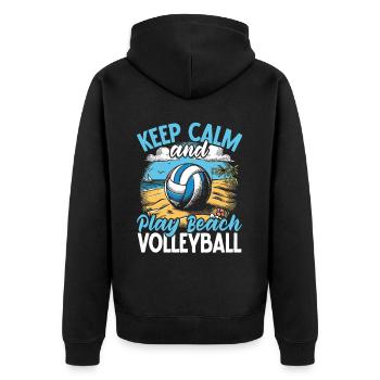 Volleyball de plage Volley-ball Joueurs de volley-ball - Veste à capuche bio Premium Unisexe - noir - Dos - Nico (187cm)