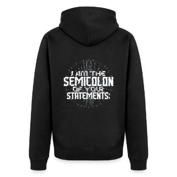 Theoretical Computer Scientist - Unisex Premium Organic Zip Hoodie - black - Back - Nico (187cm)