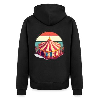 cirque - Veste à capuche bio Premium Unisexe - noir - Dos - Nico (187cm)