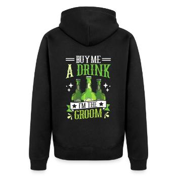 Junggesellenpartys Biertrinken Biertrinker Party - Unisex Premium Bio Zip Hoodie - Schwarz - Hinten - Nico (187cm)