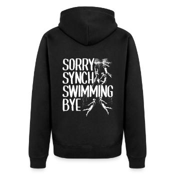 Synchronized Swimming Synchro Swimmers - Unisex Premium Organic Zip Hoodie - black - Back - Nico (187cm)