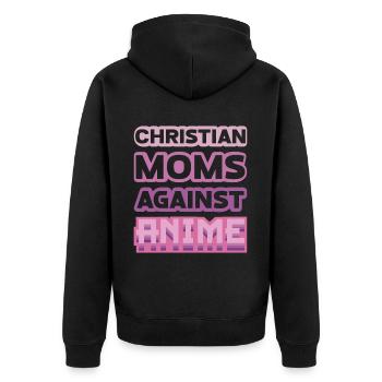 Mères chrétiennes vs Anime - Veste à capuche bio Premium Unisexe - noir - Dos - Nico (187cm)