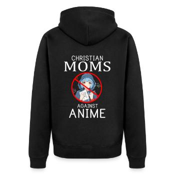 Mères chrétiennes vs Anime - Veste à capuche bio Premium Unisexe - noir - Dos - Nico (187cm)