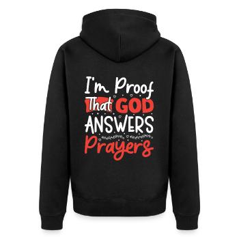 Dieu Jésus Pasteur Chrstian - Veste à capuche bio Premium Unisexe - noir - Dos - Nico (187cm)