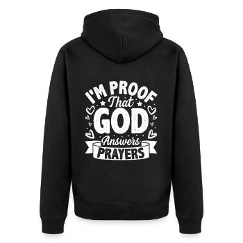 Dieu Jésus Pasteur Chrstian - Veste à capuche bio Premium Unisexe - noir - Dos - Nico (187cm)