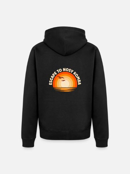 I'm fleeing to Nosy Komba - Unisex Premium Organic Zip Hoodie - black