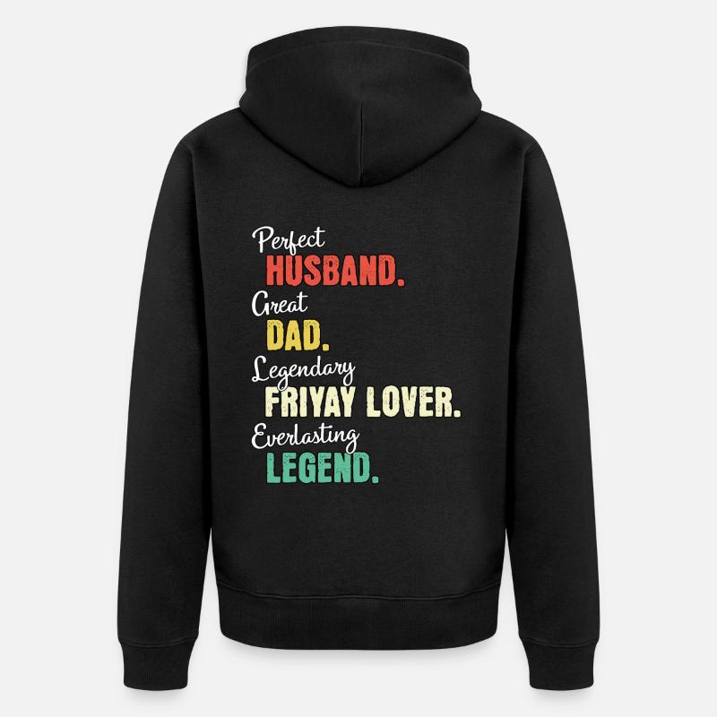 Friyay Papa - Veste à capuche bio Premium Unisexe - noir