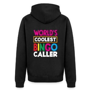 L’appelant de bingo le plus cool pour les joueurs de bingo - Veste à capuche bio Premium Unisexe - noir - Dos - Nico (187cm)