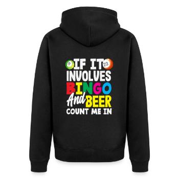 Bingo Player Bière et Bingo Fun - Veste à capuche bio Premium Unisexe - noir - Dos - Nico (187cm)