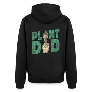 Plant Lover Gardening Plant Dad - Unisex Premium Bio Zip Hoodie - Schwarz - Hinten - Nico (187cm)