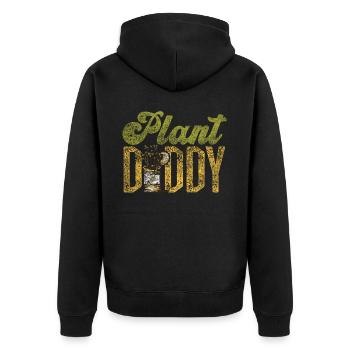 Plant Lover Gardening Plant Daddy - Unisex Premium Bio Zip Hoodie - Schwarz - Hinten - Nico (187cm)