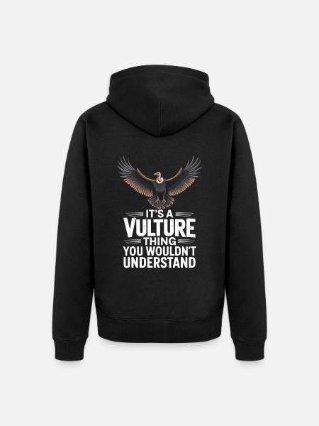 Geier - Unisex Premium Bio Zip Hoodie - Schwarz