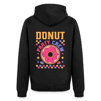 Équipe de beignets - Veste à capuche bio Premium Unisexe - noir - Dos - Nico (187cm)