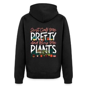 Amateur de plantes jardinière Fille juste - Veste à capuche bio Premium Unisexe - noir - Dos - Nico (187cm)