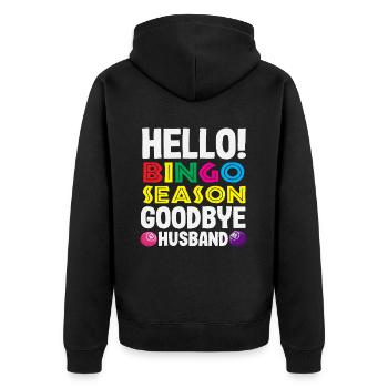Bingo Player Hello Bingo Season - Veste à capuche bio Premium Unisexe - noir - Dos - Nico (187cm)