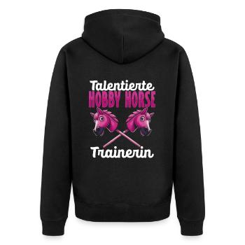 Hobby Horsing Trainer Hobby Equitation - Veste à capuche bio Premium Unisexe - noir - Dos - Nico (187cm)