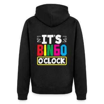 C’est l’heure du bingo pour les joueurs de bingo - Veste à capuche bio Premium Unisexe - noir - Dos - Nico (187cm)