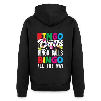 Bingo Player Boules de Bingo Tout Le Chemin - Veste à capuche bio Premium Unisexe - noir - Dos - Nico (187cm)