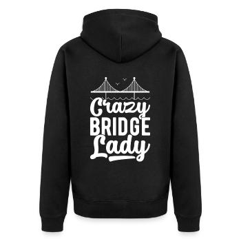 Ingénieur des ponts Construction de ponts - Veste à capuche bio Premium Unisexe - noir - Dos - Nico (187cm)