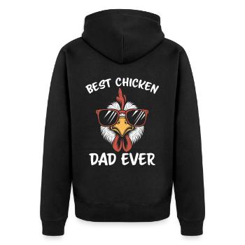 Poulet Disant Coq Fermier Drôle Poulet Cadeau - Veste à capuche bio Premium Unisexe - noir - Dos - Nico (187cm)