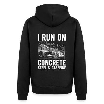 Ingénieur des ponts Construction de ponts - Veste à capuche bio Premium Unisexe - noir - Dos - Nico (187cm)