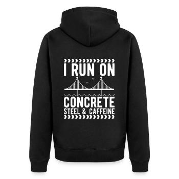 Ingénieur des ponts Construction de ponts - Veste à capuche bio Premium Unisexe - noir - Dos - Nico (187cm)