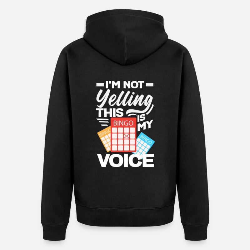 Bingo Voice Don’t Cry - Veste à capuche bio Premium Unisexe - noir