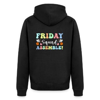 Joyeux vendredi Fri Yay École des enseignants Mème - Veste à capuche bio Premium Unisexe - noir - Dos - Nico (187cm)