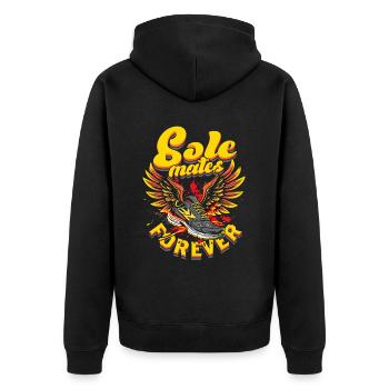 Marathon Marathon Runner Sole Mates Forever - Unisex Premium Organic Zip Hoodie - black - Back - Nico (187cm)