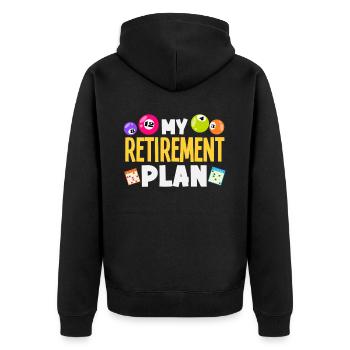 Bingo Mon plan de retraite Humour - Veste à capuche bio Premium Unisexe - noir - Dos - Nico (187cm)