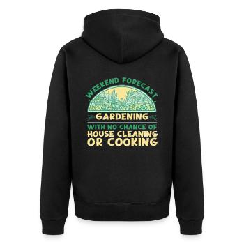 Week-end de jardinage pour les amoureux des plantes - Veste à capuche bio Premium Unisexe - noir - Dos - Nico (187cm)