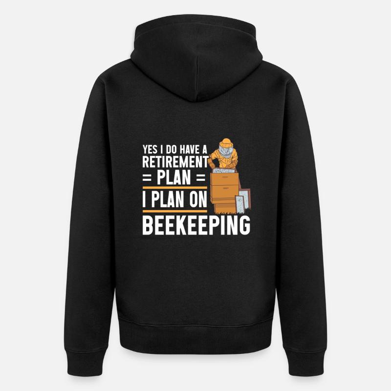 Beekeeping Bees Beekeeper - Unisex Premium Bio Zip Hoodie - Schwarz