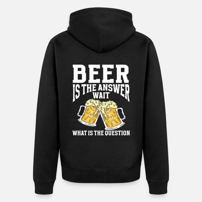 Brassage de bière amusant - Veste à capuche bio Premium Unisexe - noir