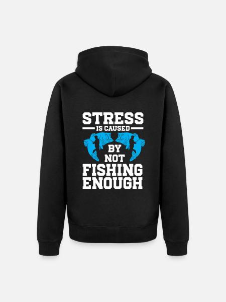 Fishing Design Fish Lover Fisherman - Unisex Premium Organic Zip Hoodie - black