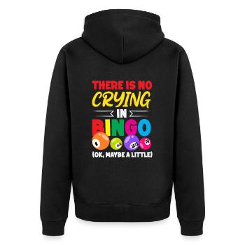 Pas de pleurs au bingo - Veste à capuche bio Premium Unisexe - noir - Dos - Nico (187cm)