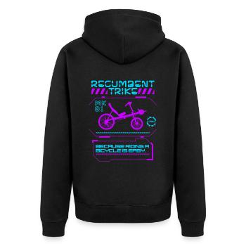 Tricycle couché Tricycle couché - Veste à capuche bio Premium Unisexe - noir - Dos - Nico (187cm)