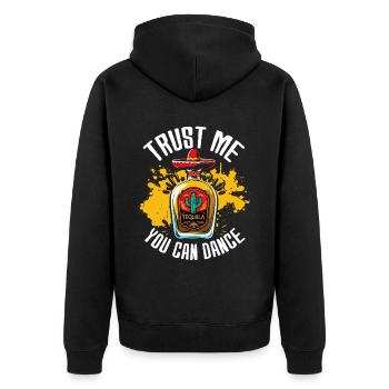 Bartender Bartender Trust Me You Can Dance - Unisex Premium Organic Zip Hoodie - black - Back - Nico (187cm)