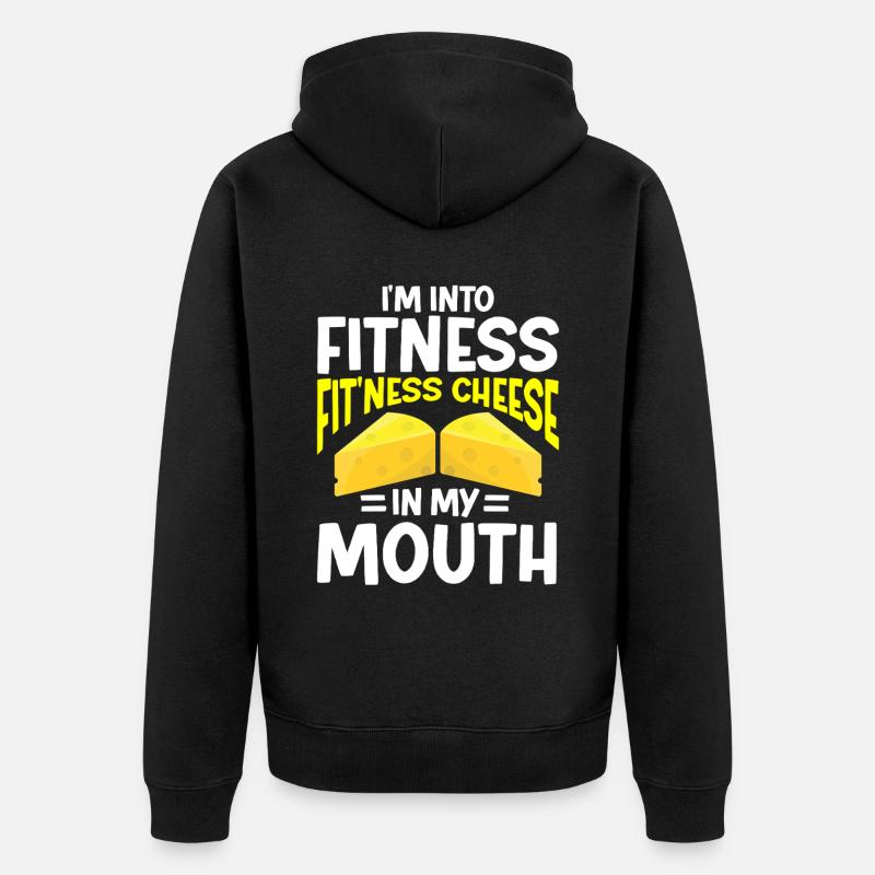Cheese Making Cheese Lover - Unisex Premium Bio Zip Hoodie - Schwarz