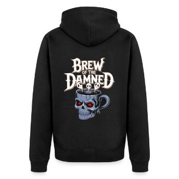 Infusion Des Damnés Tasse À Café Crâne Gothique Mort - Veste à capuche bio Premium Unisexe - noir - Dos - Nico (187cm)