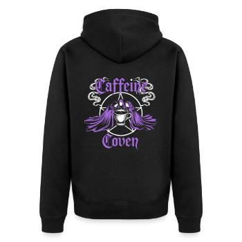 Caféine Coven Witchy Gothique Café Chaudron Sorcière - Veste à capuche bio Premium Unisexe - noir - Dos - Nico (187cm)