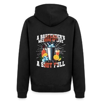 Bartender Bartender Bartending - Unisex Premium Organic Zip Hoodie - black - Back - Nico (187cm)