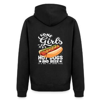Certaines filles adorent les amateurs de hot-dogs - Veste à capuche bio Premium Unisexe - noir - Dos - Nico (187cm)